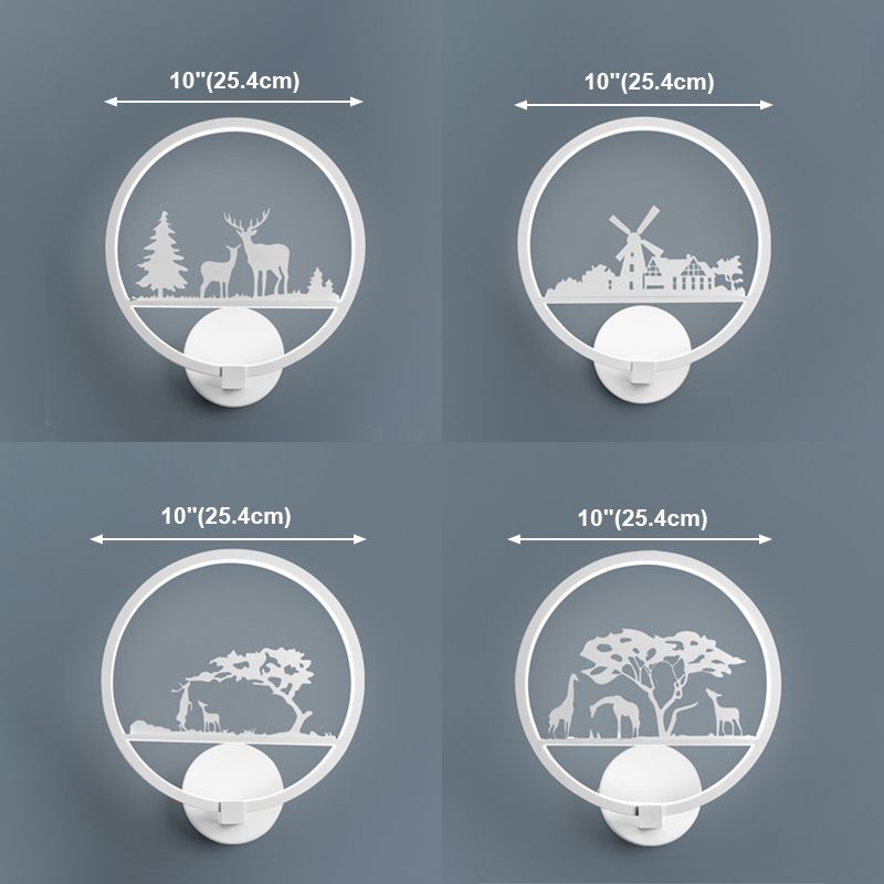 Nordischer Metallwand mit Metallwand leuchtet rund 10 "Breite Wandleuchten für Wohnzimmer