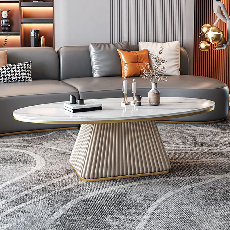 15.74" Tall Pedestal 1 Single Coffee Table Round Cocktail Table