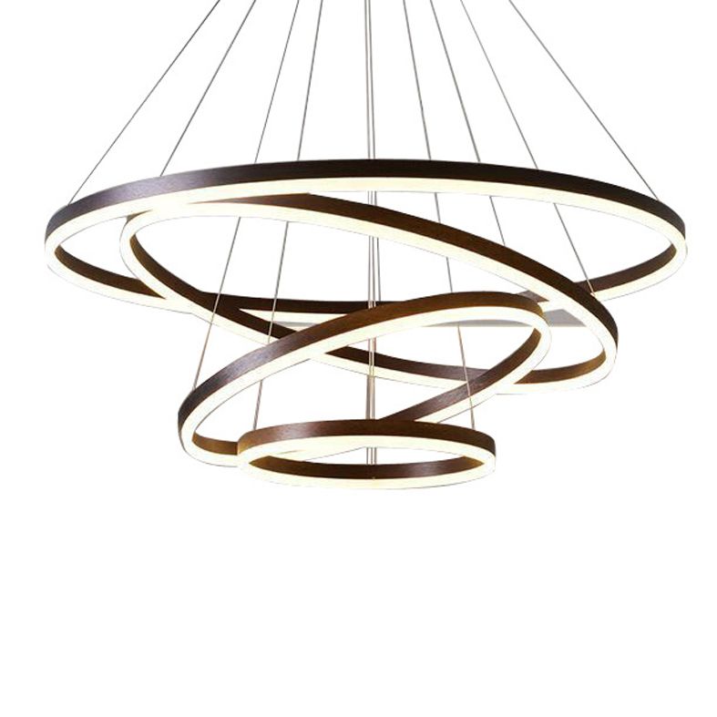 Lampadario circolare contemporaneo lampadario del ristorante il lampadario appeso con ombra acrilica