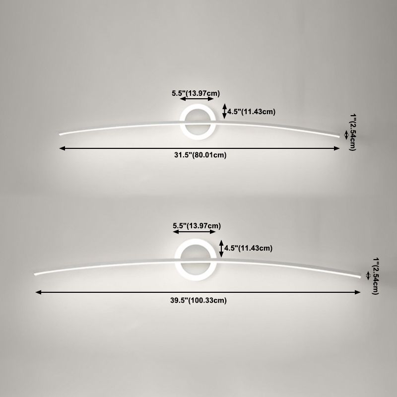 2 Lichte lineaire wandwandeling Moderne stijl metalen wandverlichting voor doucheruimte