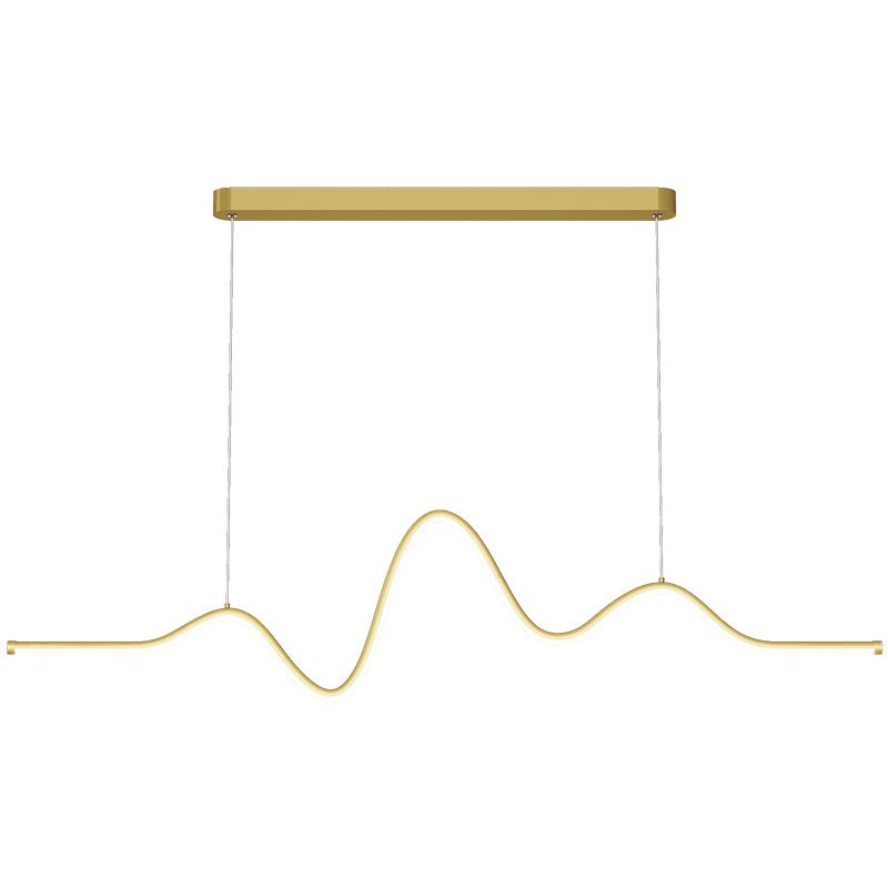 Modern Minimalist Acrylic Island Light Linear 1-Light Hanging Lamp for Dining Room