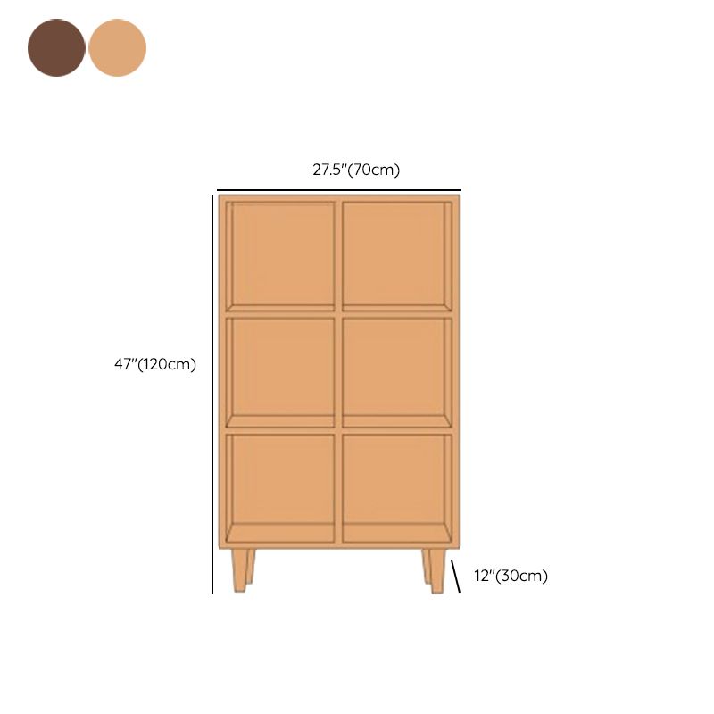 Contemporary Wooden Bookshelf Standard Bookcase with Shelves