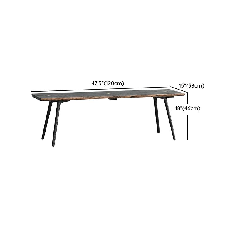 Black Oak Wood Dining Table Set 1/2/5 Pcs Industrial Metal Dinette Set for Home