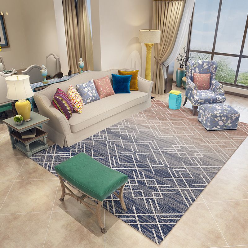 Beige Modern Rug Polyester Graphic Indoor Rug Stain Resistant Rug for Living Room