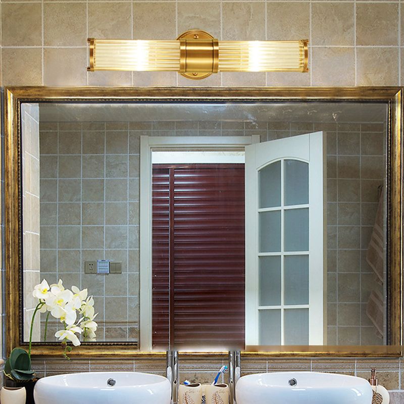 Modern Simple Copper Vanity Light Cylinder Shape Vanity Lamp for Shower Room