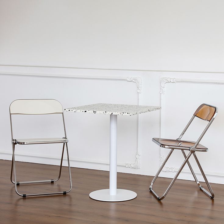 Industrial Style Dining Table Stone Pedestal Dining Site Table for Dining Room