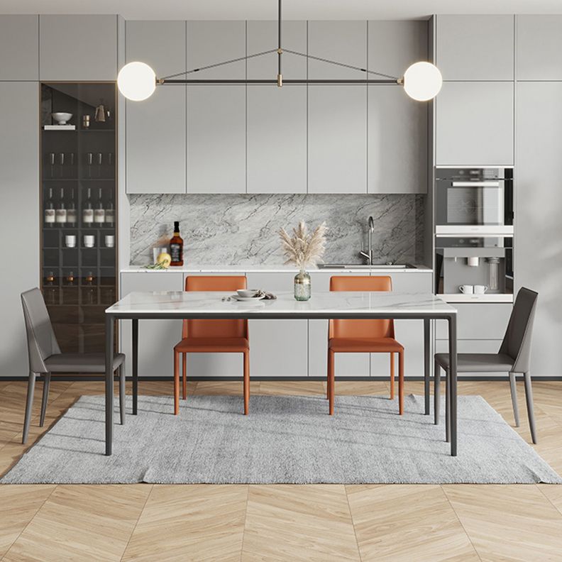 Dining Room Dinner Kitchen Table Rectangle 4 Legs Dining Table
