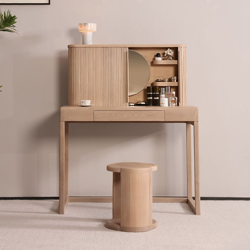 Traditional Bedroom Makeup Vanity Desk Table Solid Wood Vanity Dressing Table