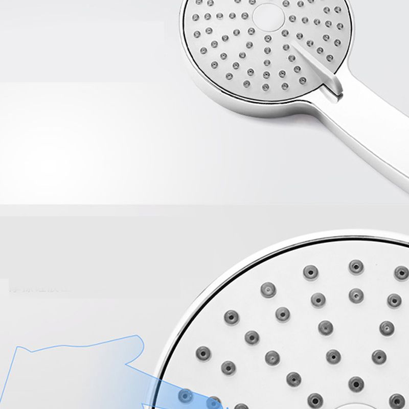 Round Self-Cleaning Hand Shower Adjustable Spray Pattern Wall-Mount Hand Shower
