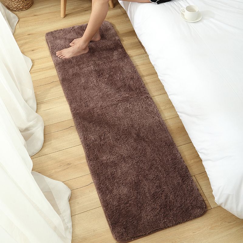 Trendy Solid Color Rug Multicolor Synthetics Area Carpet Non-Slip Backing Stain-Resistant Indoor Rug for Room