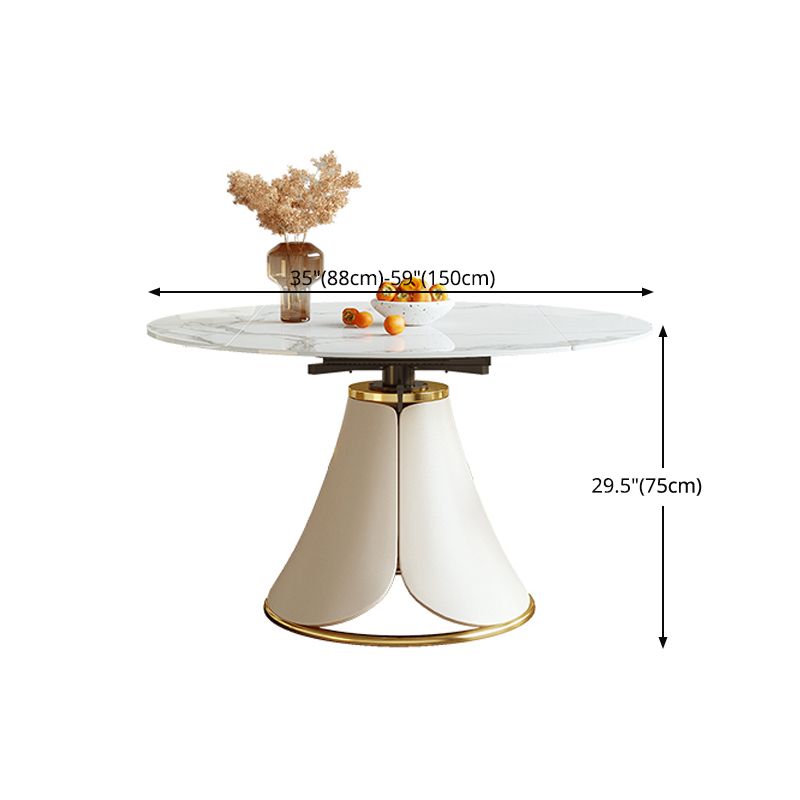 1/4/5/7 Pieces Nordic Dining Set Sintered Stone Dining set with Leather Chairs