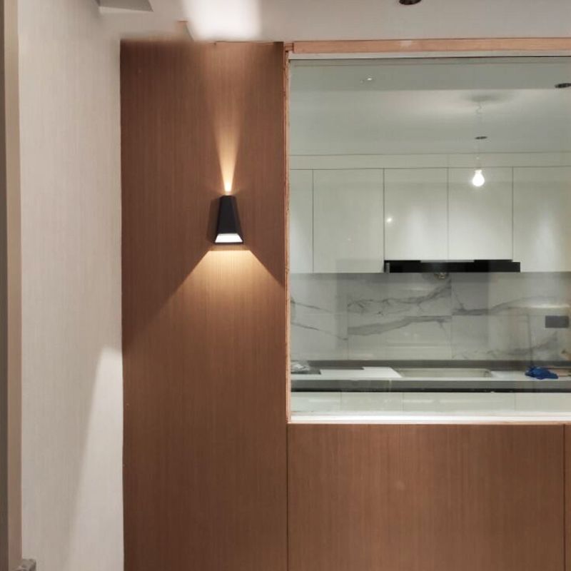 Contemporáneo de pared geométrica de metal LED dos luz de lavado de pared ligera para sala de estar