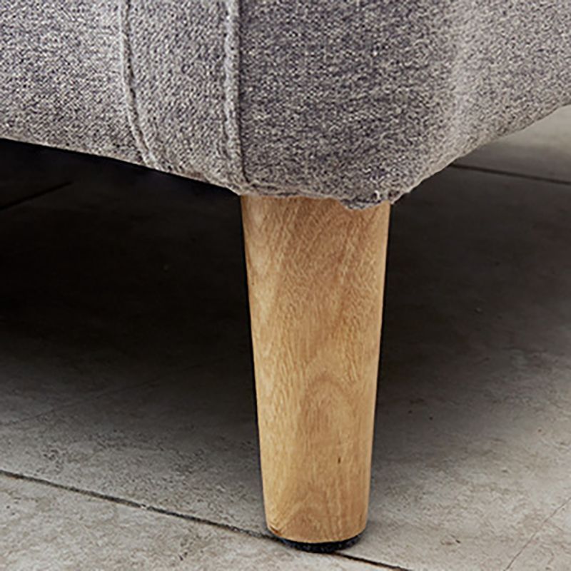 3-seater Standard Modern Wood Legs Sofa Cushions Square Arm Sofa