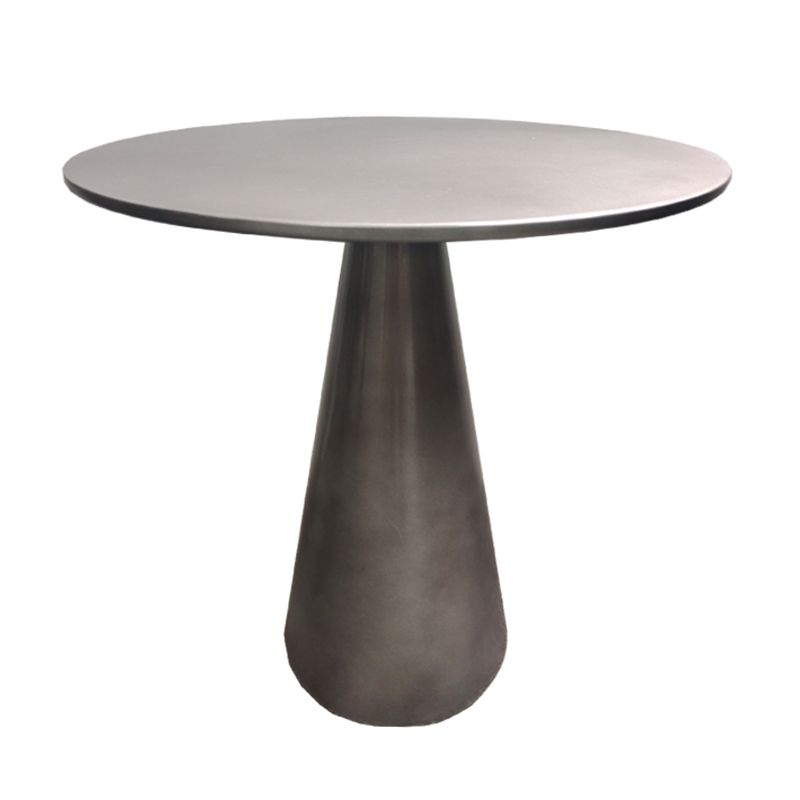 Mid-Century Metal Round Top Side Table 19.6-inch Pedestal End Table