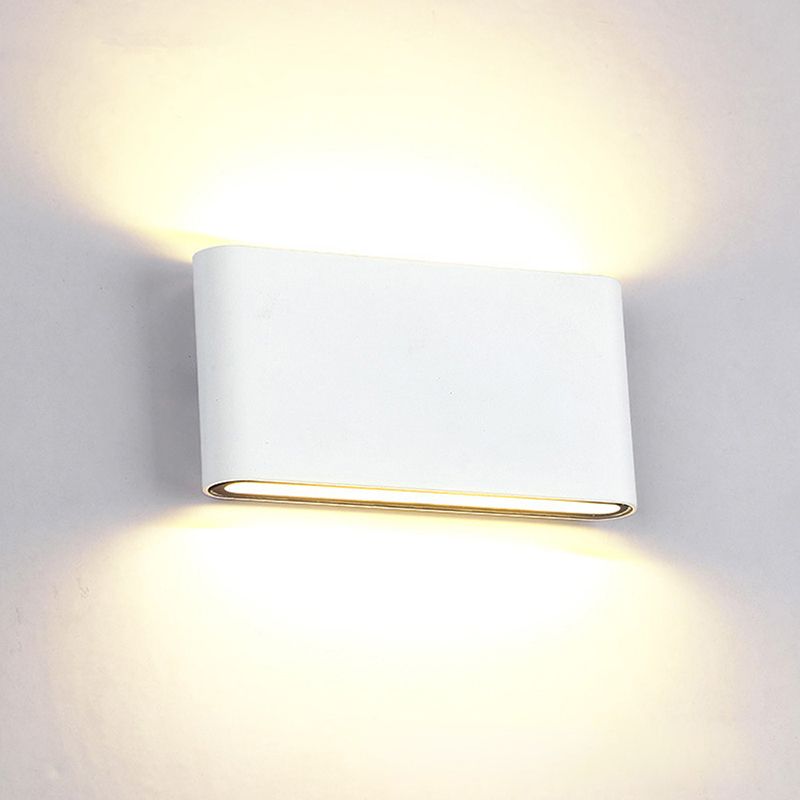 Aluminum Rectangle Shade Wall Lights Modern Style 1 Head Wall Mount Fixture for Outdoor Wall