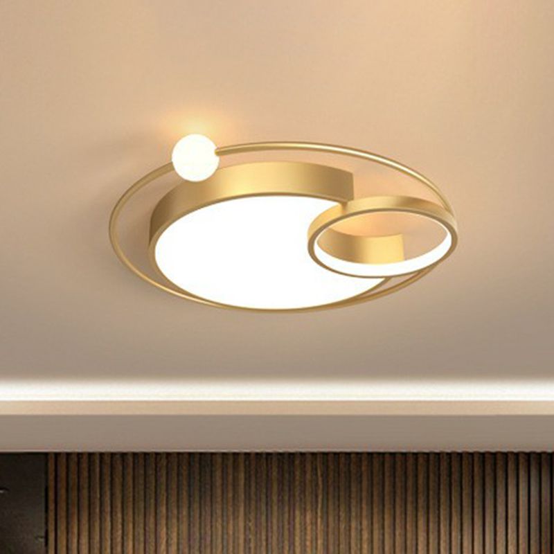 Ring LED Flush Mount Lighting Simplicity Aluminum Bedroom Flush Mount Ceiling Light