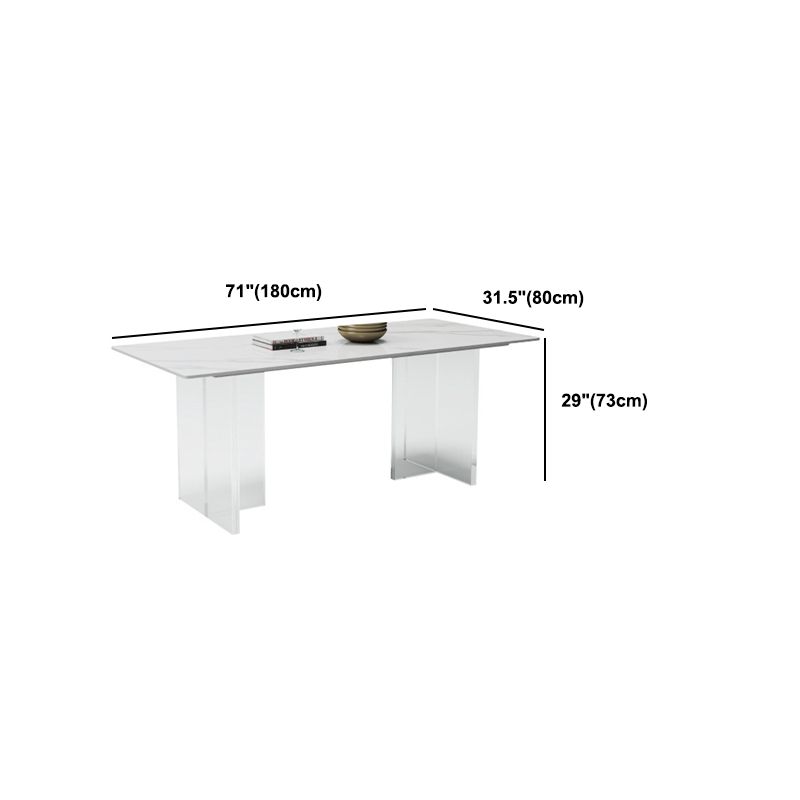 Modern Rectangle Sintered Stone Table Set 1/4/5/6/7/8 Pieces Dining Set