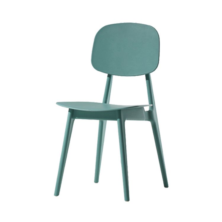 Scandinavische stijl Open achterkant Dining Side stoel Plastic Dining Armless Stoel