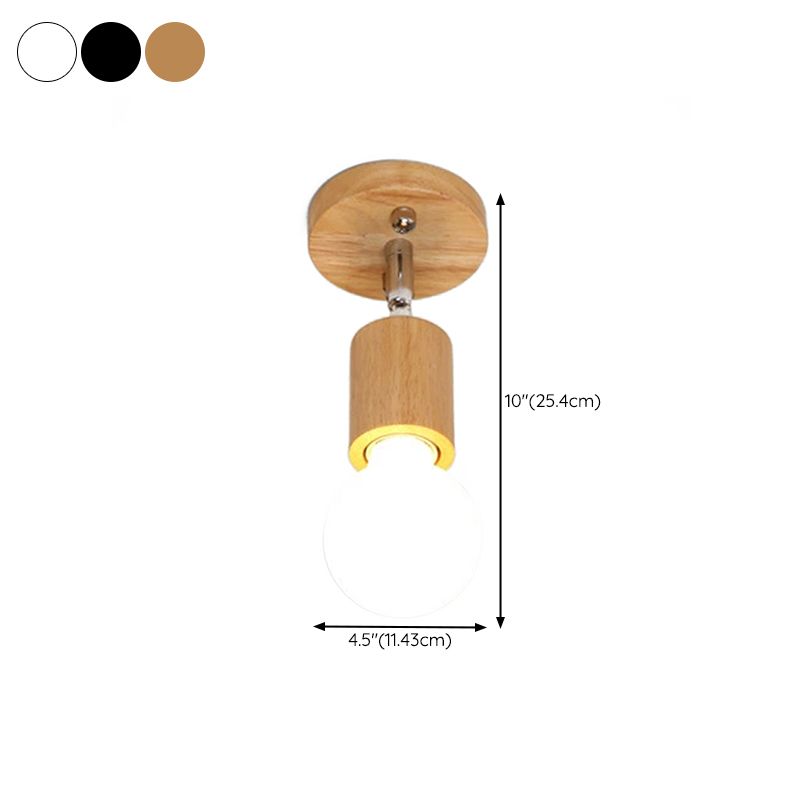 Contemporary Wall Lamp Wooden Wall Vanity Lights for Powder Room
