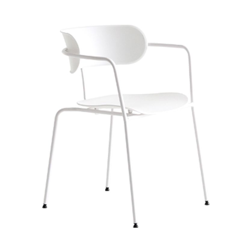Silla de comedor de cocina de estilo industrial, sillones apilables con patas de metal