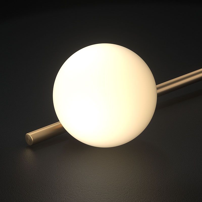 Lampes murales de vanité métallique murale globale contemporaine pour salle de bain