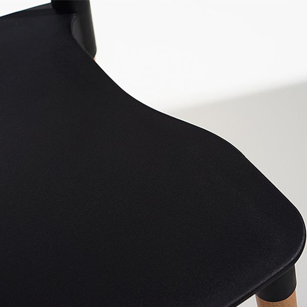 Contemporary Style Dining Chairs Armless Dining Chairs with Wooden Legs for Kitchen