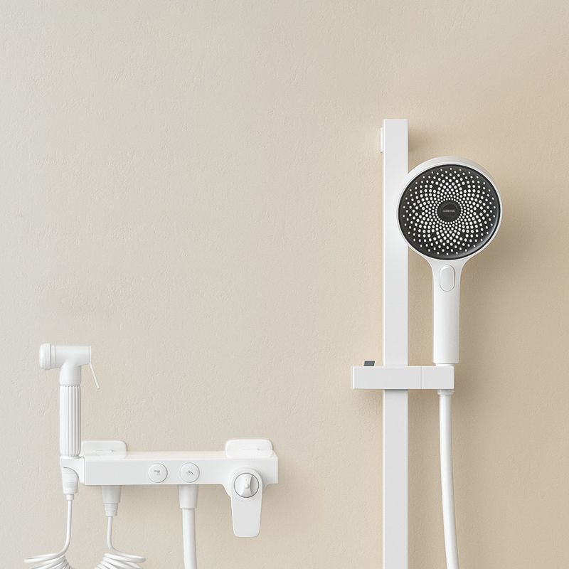 Shower System Massage Jet Round Handheld Shower Head Wall Mounted Shower Trim