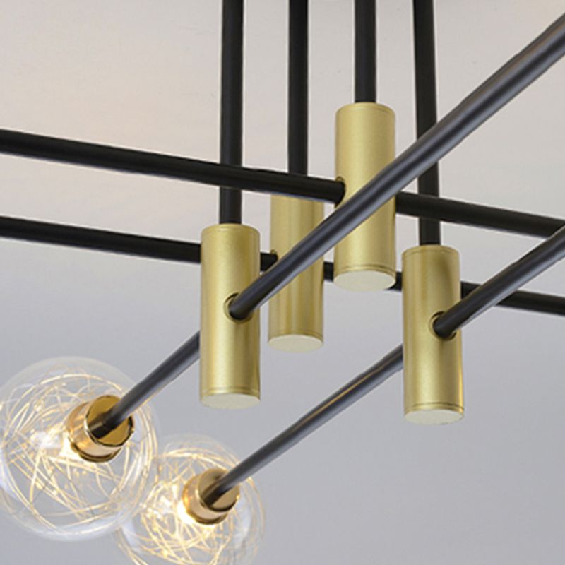 New Modern Transparent Glass Semi Flush Light Fixtures Bedroom Starburst Flush Mount Light