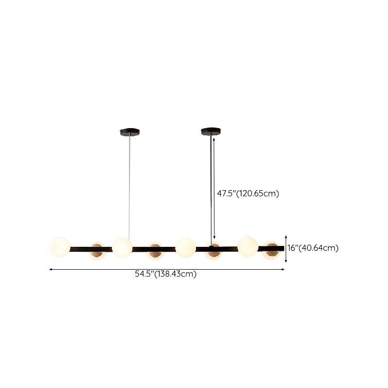 Black Kitchen Island Lighting Industrial Globe Shaded Ceiling Light for Home