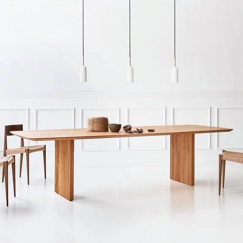Mesa de madera contemporánea de madera maciza mesa de madera para comedor para comedor