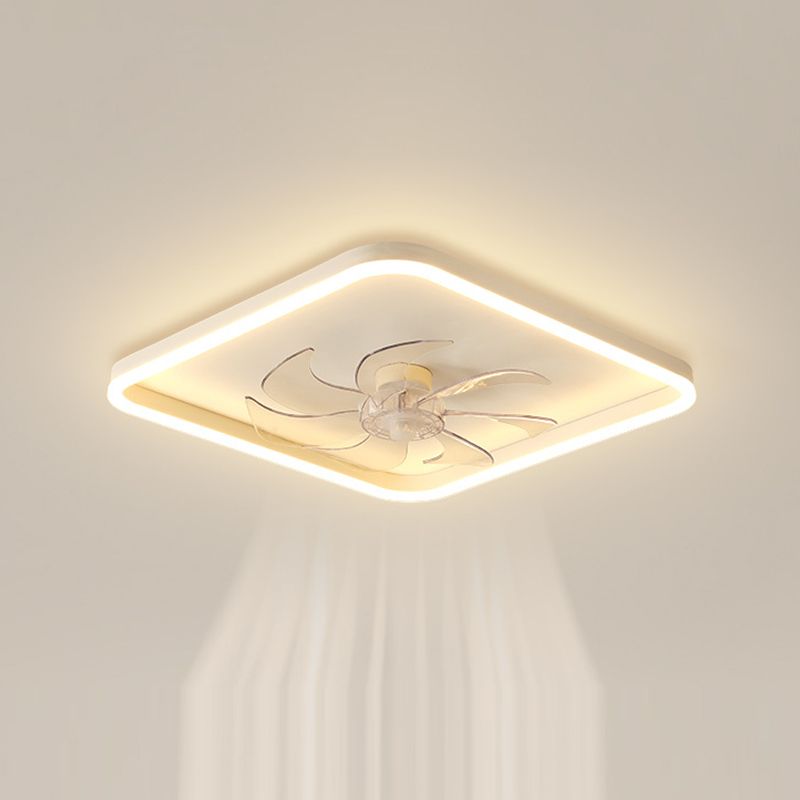 White LED Fan with Light 7-Blade Modernism Ceiling Fan for Living Room