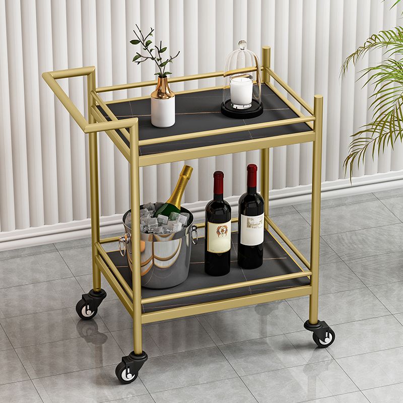 29.53" High Rolling Modern Prep Table Stone Prep Table for Dining Room