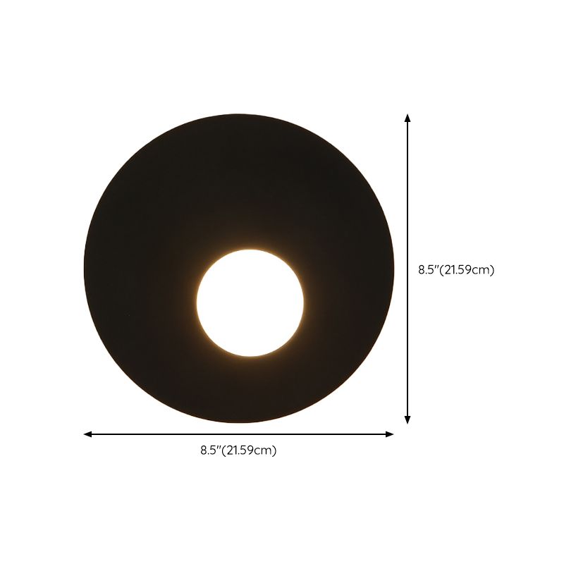 1-Light Unique Shape Wall Light Fixture Modern Wall Mounted Lighting in Black