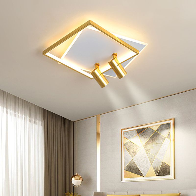 2-Light LED Flush Mount Lighting Track Lighting Double-deck Square Light Room Light Restaurant Light