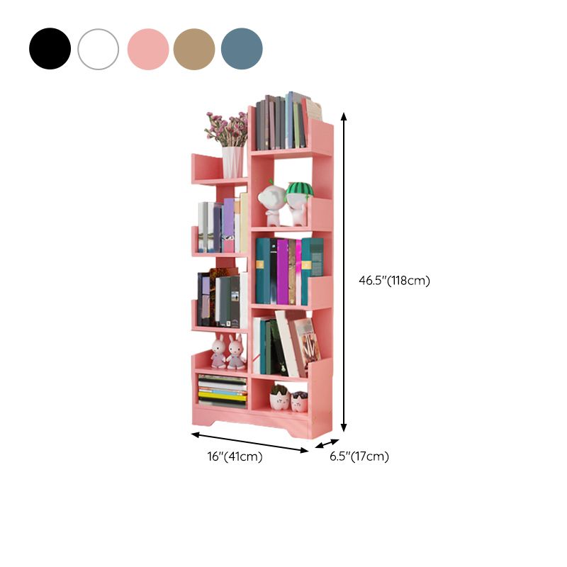 Contemporary Open Back Bookshelf Freestanding Standard Bookcase