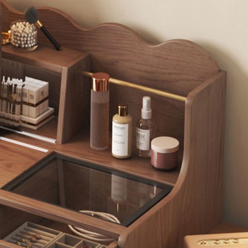 17" Wide Traditional Vanity Table Wooden Make-up Vanity with Drawer