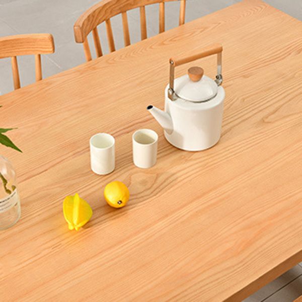 Modern Rectangular Table and Bench Set 1/2/3/5/9 Pieces Solid Wood Dining Sets