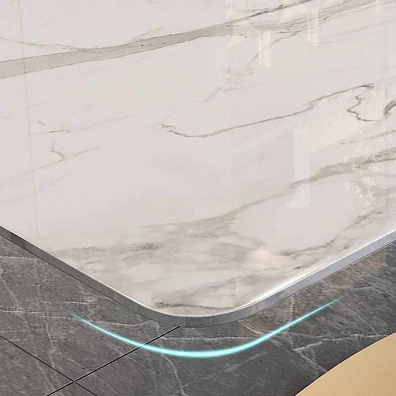 Nordic 1/5/7 Pieces Dining Set Rectangle Stone Dining Table Set for Living Room