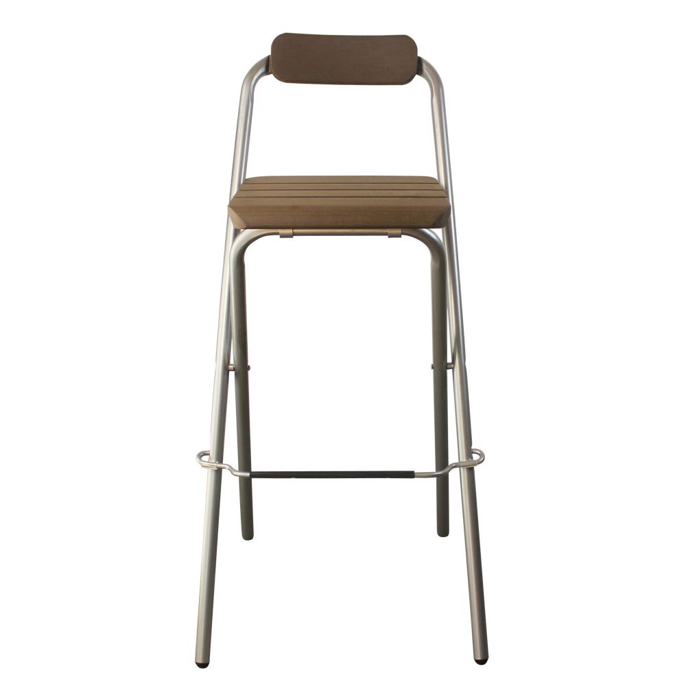 Modern Backrest Folding Counter Stool Steel Living Room Bar Stool with Footrest