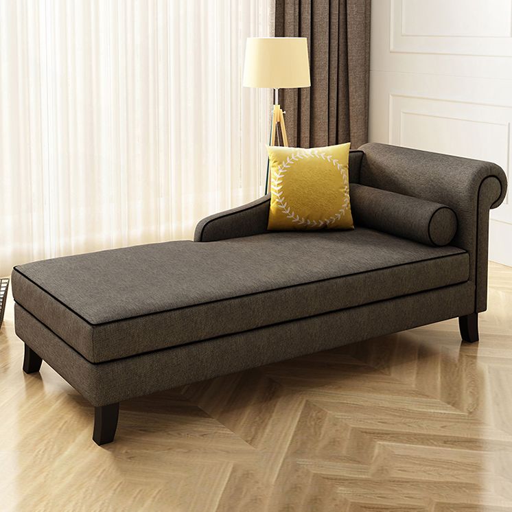 Modern Style Upholstered Chaise Living Room Round Arms Chaise