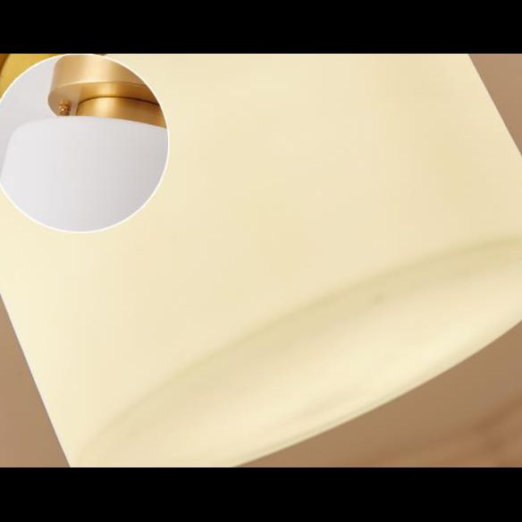 Geometrische Halbspülendeckenlichter traditioneller Milchglas Deckenleuchten für Schlafzimmer