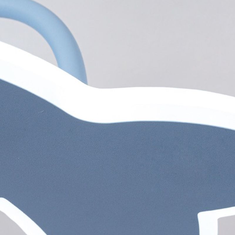 Luz del ventilador de techo circular mediterráneo Luz de la luz acrílico Dormitorio LED Semi Flush Light