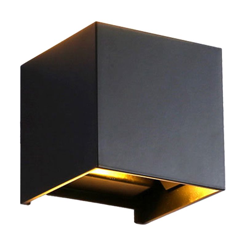 Cube/Dreieck/Zylinderwandlampenvorrichtung Nordisches Metall schwarz auf und ab LED -Wandleuchten für Outdoor