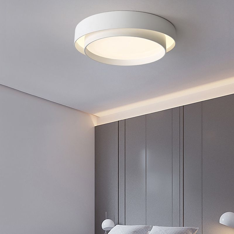Lacquered Iron LED Ceiling Light in Modern Minimalist Style Acrylic Circular Flush Mount