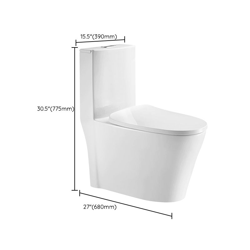Traditional Toilet Bowl All-In-One Floor Mounted Siphon Jet Toilet