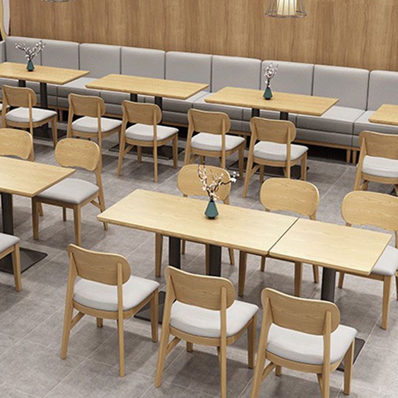 Wood Kitchen Dining Side Chair Upholstered Armless Dining Chairs