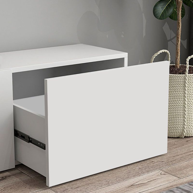 Scandinavian Enclosed Storage TV Media Console Wood Stand Console for Living Room