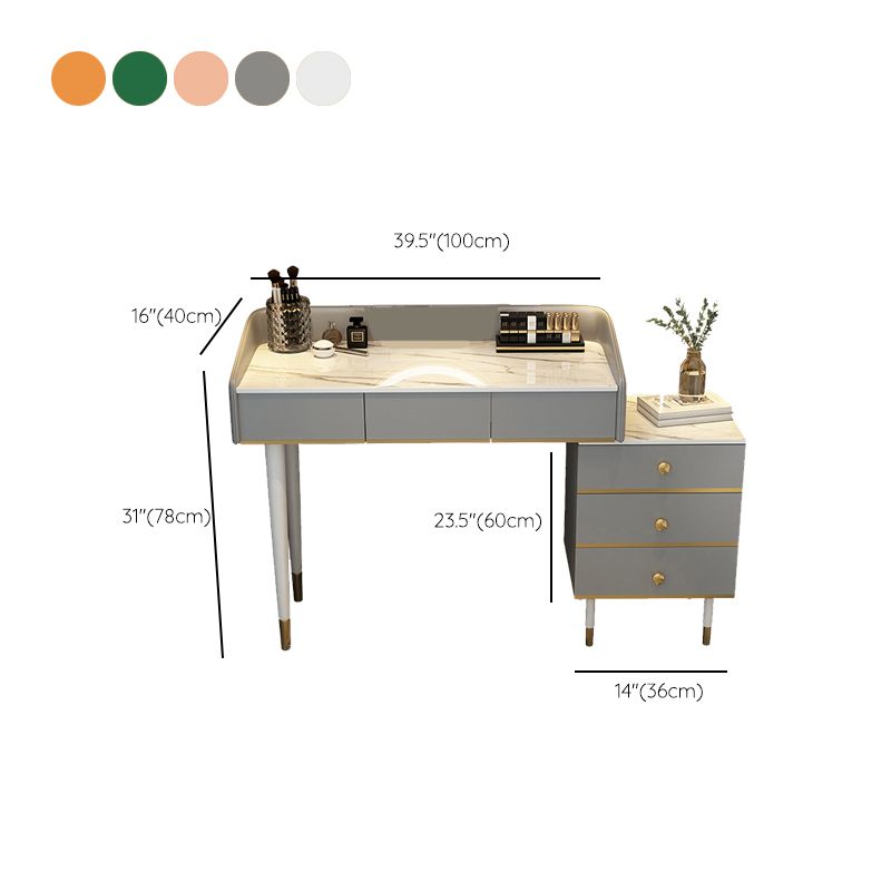 Wooden Vanity Desk Storage Box Vanity Dressing Table for Bedroom