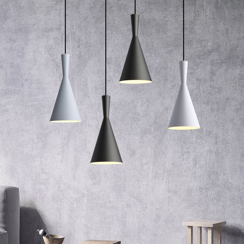 Cone Shade Hanging Lighting Modern Style Metal 1 Light Hanging Lamp for Bedside