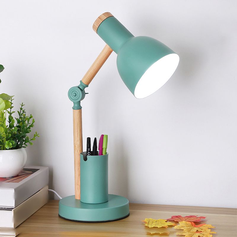 Contemporary Style Conical Table Lamp Metal 1-Light Nightstand Lamp